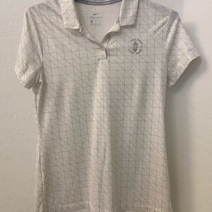 Nike Women's White Geometric Golf Shirt